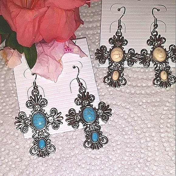 Silver Large White Stone Elephant dangle Earrings cute trendy  Fashion J… - Picture 5 of 10